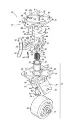 Caster wheel braking systems