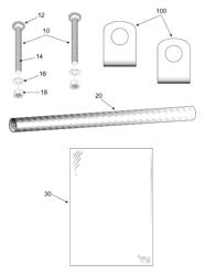 Connecting adaptor for attaching edges of transparent plastic panels over window and door openings