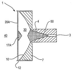 Parabolic antenna with an integrated sub reflector