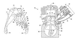 Two-stroke engine, sand core for producing a two-stroke engine, and method for operating a two-stroke engine