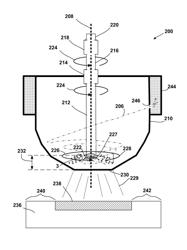 Rotational-flow spray nozzle and process of using same