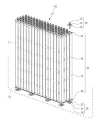 Suspension type high-density storage rack for nuclear fuel assemblies