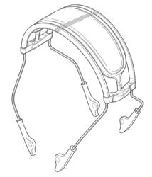 Head harness for an earmuff