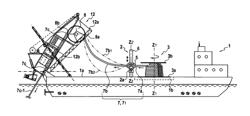 Ship having a deck comprising a cavity with a built-in rotary plate