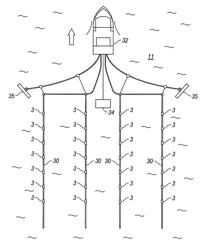 Marine seismic streamer cable with noise suppressing sensor support