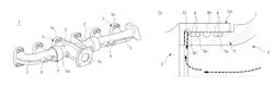 Exhaust manifold for preventing condensate and gas leakage in engine