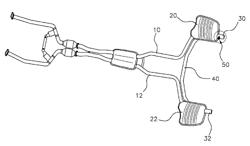 Structure of dual exhaust system for CDA engine