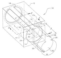 Arrangement for reading from and/or writing to flexible sheet media in a curved configuration and method