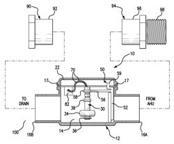 Drain line access device with interior overflow safety switch