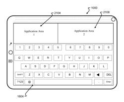 Smartpad split screen with keyboard