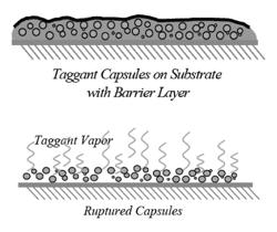 Methods and articles for identifying objects using encapsulated perfluorocarbon tracers