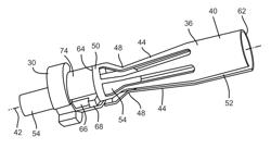 Cylindrical electric connector with biased contact