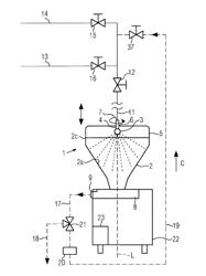 FILLING MACHINE AND METHOD FOR INTERMEDIATE CLEANING OF A FILLING MACHINE