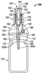 Vial access cap and syringe with gravity-assisted valve