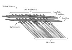 Lighting fixture having spatial distribution control capabilities