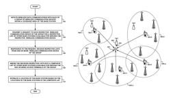 Determination of base station location based on other serving locations available to client devices