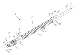 Optical fiber cable assembly with improved strain relief