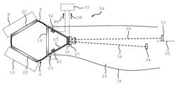 Device for optically measuring the curvature of a rotor blade of a wind power plant