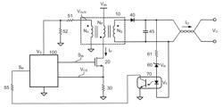 Control circuit and terminal for cable compensation and wake-up of primary-side regulated power converter