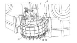 SUPPORT AND COMPRESSION ASSEMBLIES FOR CURVILINEAR MOLTEN METAL TRANSFER DEVICE