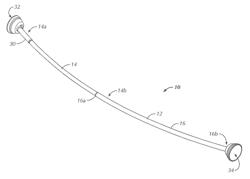 Adjustable tension-mounted curved rod assembly