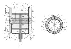 Device for compressing a gaseous fluid