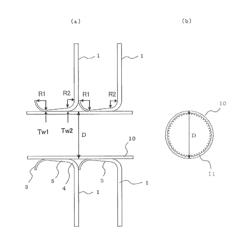 Heat exchanger tube with collared fins for enhanced heat transfer