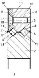 Rolling bearing with a lateral filling opening