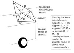 Inflatable aerodynamic drag reducer for a vehicle