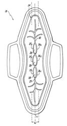 ABSORBENT ARTICLE DEMONSTRATING CONTROLLED DEFORMATION AND LONGITUDINAL FLUID DISTRIBUTION