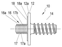 Bolt, method and bolt arrangement for fastening a component to a base material