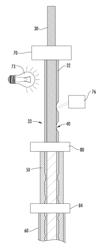 Traceable cable with side-emitting optical fiber and method of forming the same