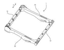 Snap-fit joint for plastic frame elements and frame formed thereby