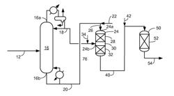 PROCESS AND APPARATUS FOR SELECTIVELY HYDROGENATING NAPHTHA