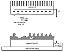 Detecting thermal interface material (‘TIM’) between a heat sink and an integrated circuit