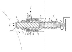 Chordal gas flow meter with transducers installed outside the pressure boundary, and method