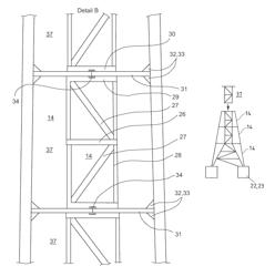 Tower for a wind power station