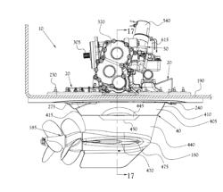 HULL MOUNTED, STEERABLE MARINE DRIVE WITH TRIM ACTUATION