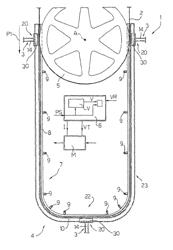 Cable transportation system and relative operating method