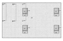 Dynamic random access memory cell employing trenches located between lengthwise edges of semiconductor fins