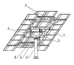 Cam turntable, sun-tracking device equipped with same and control method for the device