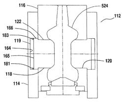 Deep grip mechanism within blow mold hanger and related methods and bottles