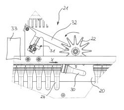 Separator device for preforms