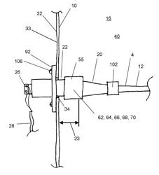 Duct averaging sensor having a connector