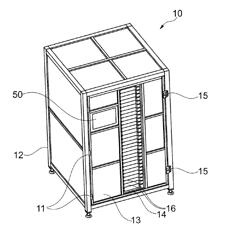 Dispensing cabinet and method for the controlled dispensing of objects