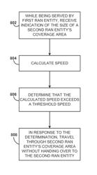 Small cell handover technique based on speed