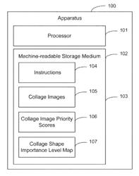 Image prioritization in a collage shape