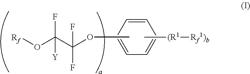 Aryl compounds modified with perfluorovinyl ethers