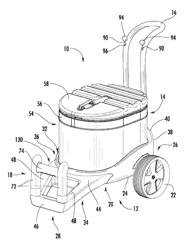 Travel cooler with transitionable U-shaped handle