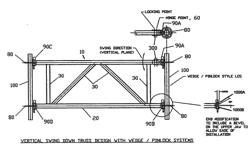 Pivoting Horizontal and Vertical Scaffold Members and a Method of Erecting an Offset Scaffold Platform